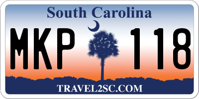 SC license plate MKP118