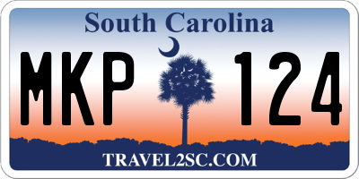 SC license plate MKP124