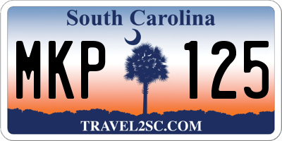 SC license plate MKP125