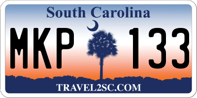SC license plate MKP133