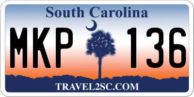 SC license plate MKP136