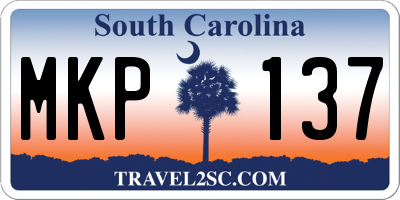 SC license plate MKP137
