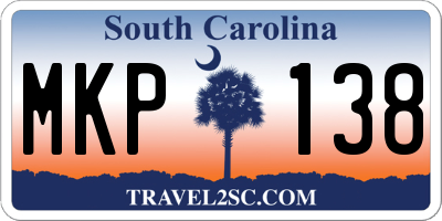 SC license plate MKP138