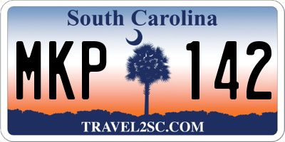 SC license plate MKP142