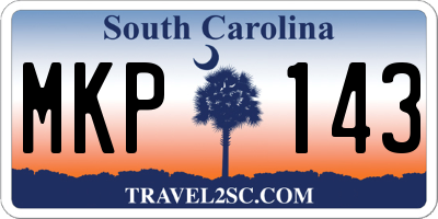 SC license plate MKP143