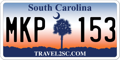 SC license plate MKP153