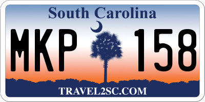 SC license plate MKP158