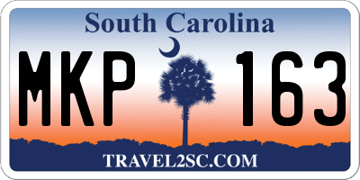 SC license plate MKP163