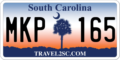 SC license plate MKP165