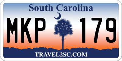 SC license plate MKP179