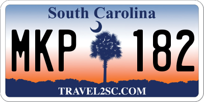 SC license plate MKP182