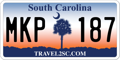 SC license plate MKP187