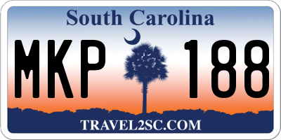 SC license plate MKP188