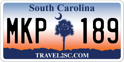 SC license plate MKP189