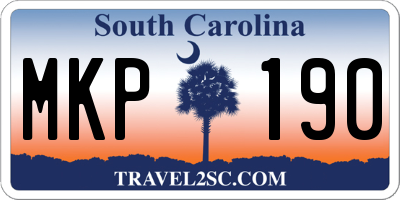 SC license plate MKP190