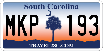 SC license plate MKP193