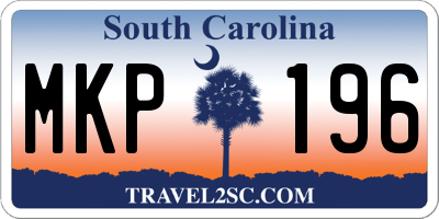 SC license plate MKP196