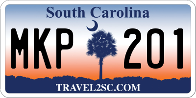 SC license plate MKP201