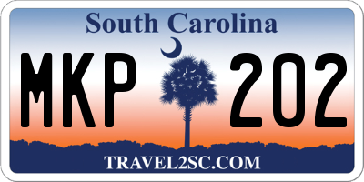 SC license plate MKP202