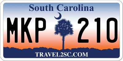 SC license plate MKP210