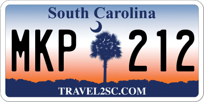 SC license plate MKP212