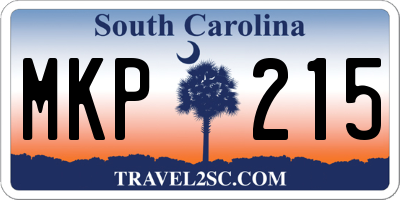 SC license plate MKP215