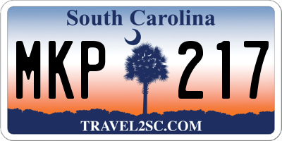 SC license plate MKP217