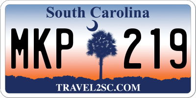 SC license plate MKP219