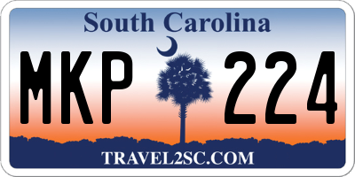 SC license plate MKP224
