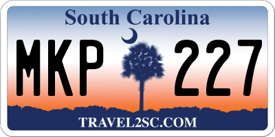 SC license plate MKP227