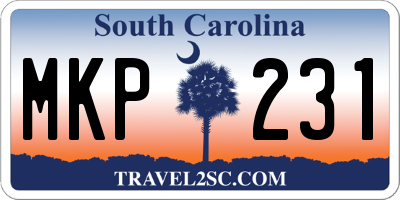 SC license plate MKP231