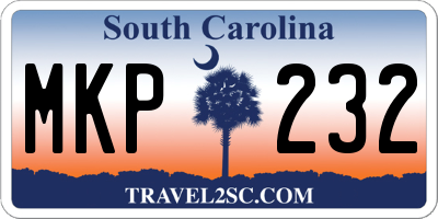 SC license plate MKP232