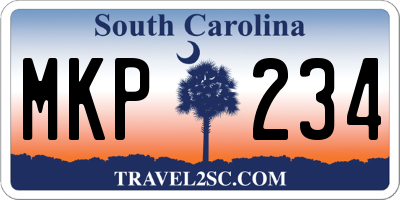 SC license plate MKP234