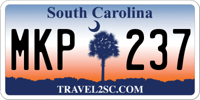 SC license plate MKP237