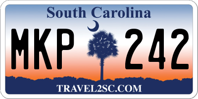 SC license plate MKP242