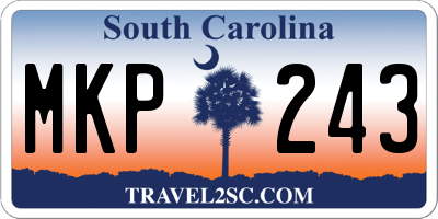 SC license plate MKP243
