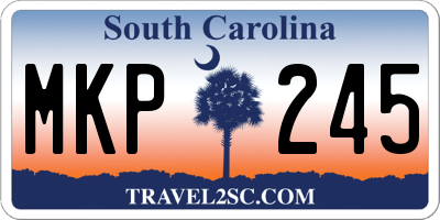 SC license plate MKP245