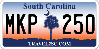 SC license plate MKP250