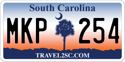 SC license plate MKP254