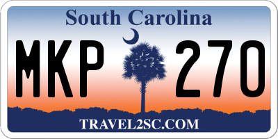 SC license plate MKP270
