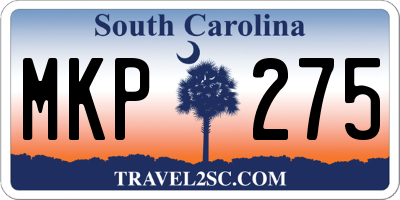 SC license plate MKP275