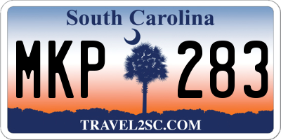SC license plate MKP283