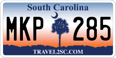 SC license plate MKP285