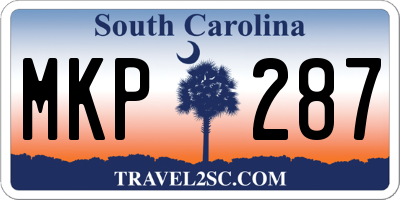 SC license plate MKP287
