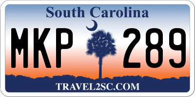 SC license plate MKP289