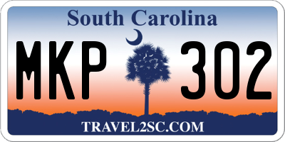 SC license plate MKP302