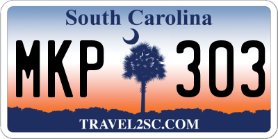 SC license plate MKP303