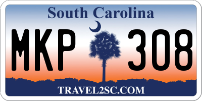 SC license plate MKP308