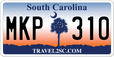 SC license plate MKP310