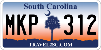 SC license plate MKP312